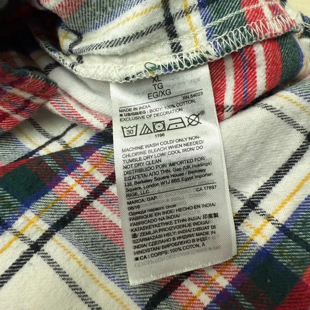 Gap + Pendleton‎ | Flannel Plaid Button Down Long Sleeve Pajama Shirt - Picture 5 of 9